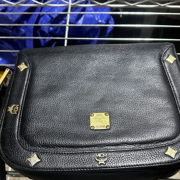 MCM Black Bag with Gold Details - Picture 1 of 1